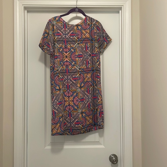 Lulus (Everly) Geometric Print Dress Size Small - Picture 1 of 4